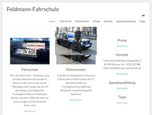 Tablet Screenshot of feldmann-fahrschule.de